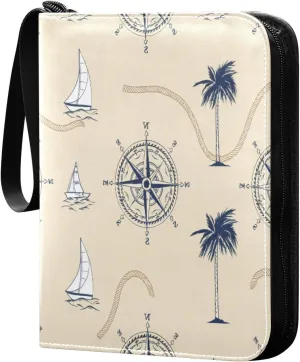 Tropical Card Binder 4 Pockets, 400 Pockets Trading Card Binder Removable Card Albums Card Holder for Games, Sports, Football, Baseball Cards