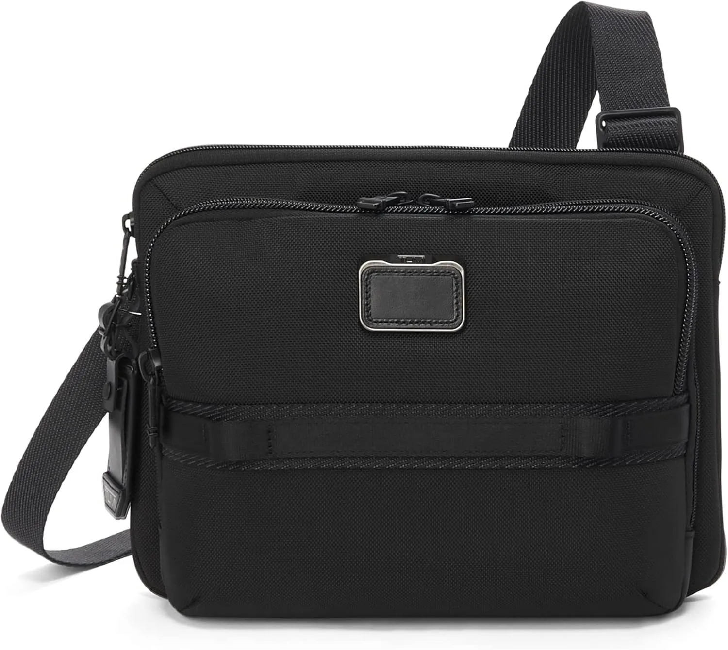 TUMI Alpha Bravo Service Crossbody Bag - Zip Pocket, Tracer, Luggage Tag - Ballistic Nylon - 9.3" X 12.3" X 3.0" - Black