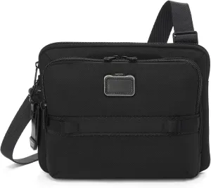 TUMI Alpha Bravo Service Crossbody Bag - Zip Pocket, Tracer, Luggage Tag - Ballistic Nylon - 9.3" X 12.3" X 3.0" - Black