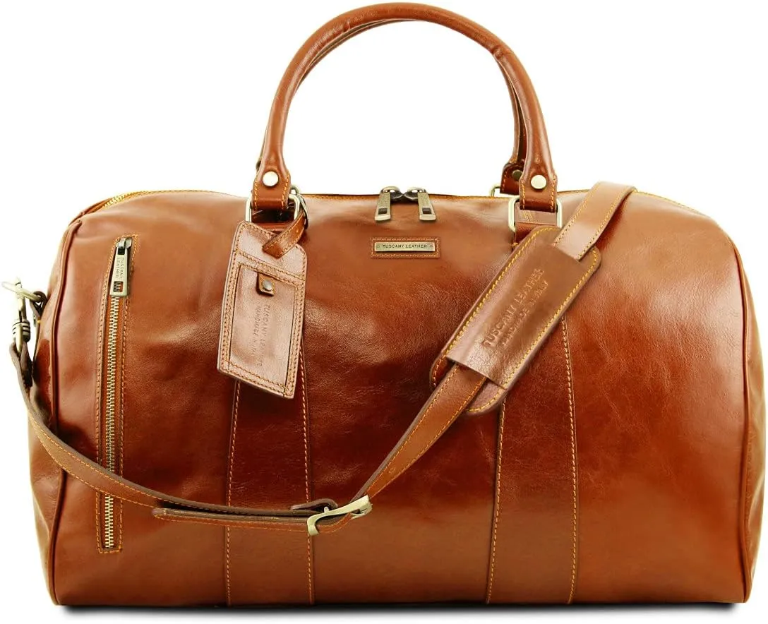 Tuscany Leather TL Voyager Travel leather duffle bag - Large size - TL141794 (Honey)