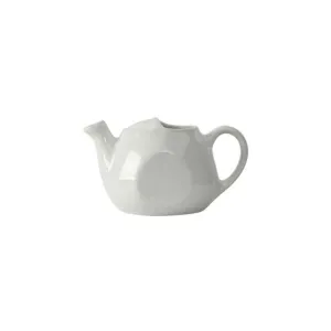 Tuxton China BWT-1601 Tea Pot, 16 oz., 3-3/4"H, Without Lid, Microwave and Dishwasher Safe, Oven Proof, Fully Vitrified, Ceramic, TuxCare, DuraTux, White, Pack of 12