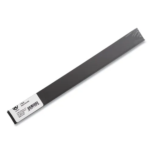 U Brands Magnetic Card Holders, 6 X 1, Black, 10/pack