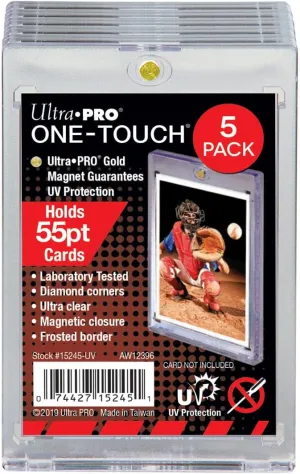 Ultra Pro 55PT UV One-Touch Magnetic Holder, Pack of 5