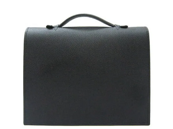 Unisex Briefcases Private sale Leather H1048 Black Hermes Built-in features Cow