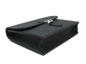 Unisex Briefcases Private sale Leather H1048 Black Hermes Built-in features Cow