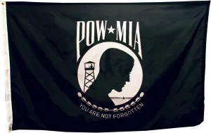 Valley Forge Flag 3-Foot by 5-Foot Nylon POW-MIA Seal on One Side