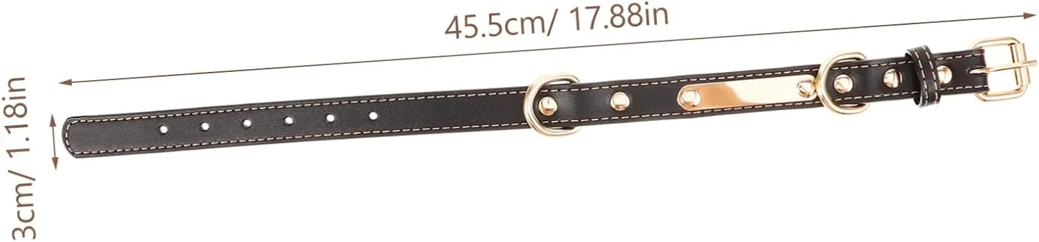 VANZACK Dog Collar Decorative Puppy Collar Skin-Friendly Leather Adjustable Fit