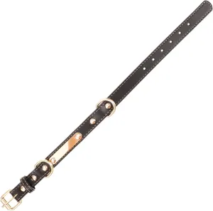 VANZACK Dog Collar Decorative Puppy Collar Skin-Friendly Leather Adjustable Fit