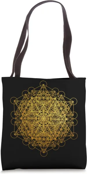 Vector Equilibrium Sacred Geometry Metatron Flower Of Life Tote Bag