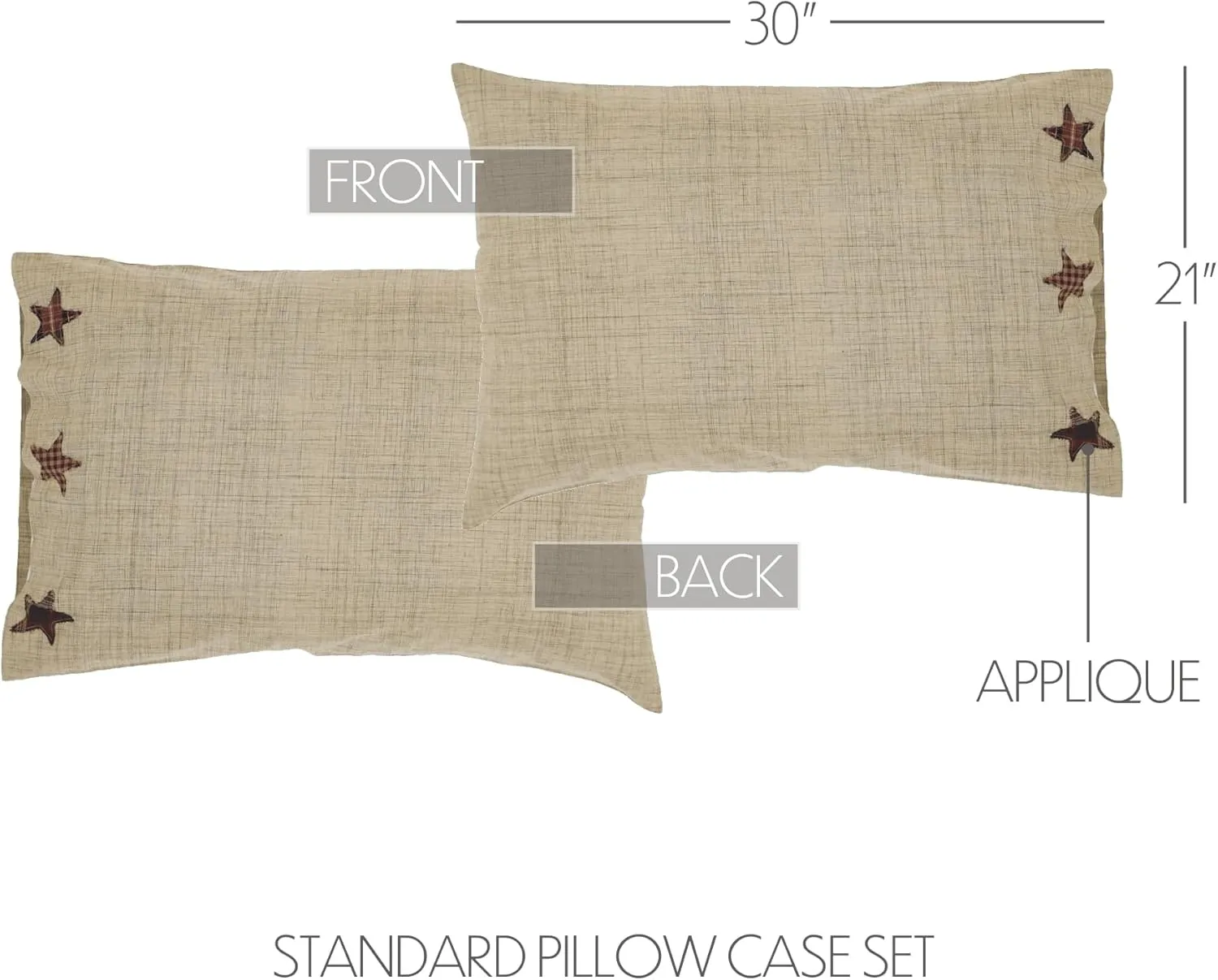 VHC Brands Abilene Star 19965 Pillow Case Set