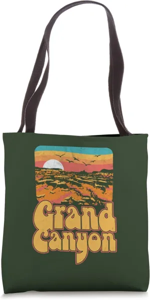 Vintage 80s Grand Canyon National Park Retro Souvenir Tote Bag