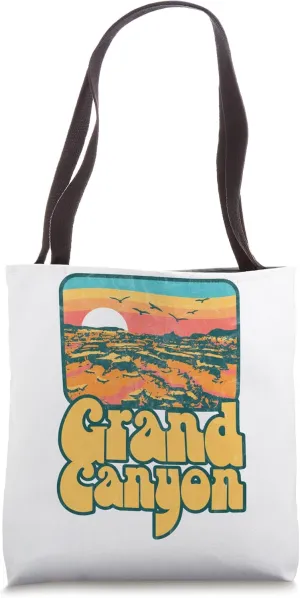 Vintage 80s Grand Canyon National Park Retro Souvenir Tote Bag