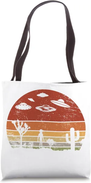 Vintage Alien Retro Alien Extraterrestrial Space Tote Bag