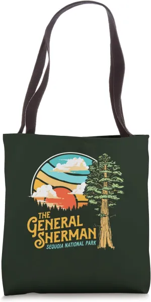 Vintage General Sherman Sequoia National Park Retro Graphic Tote Bag
