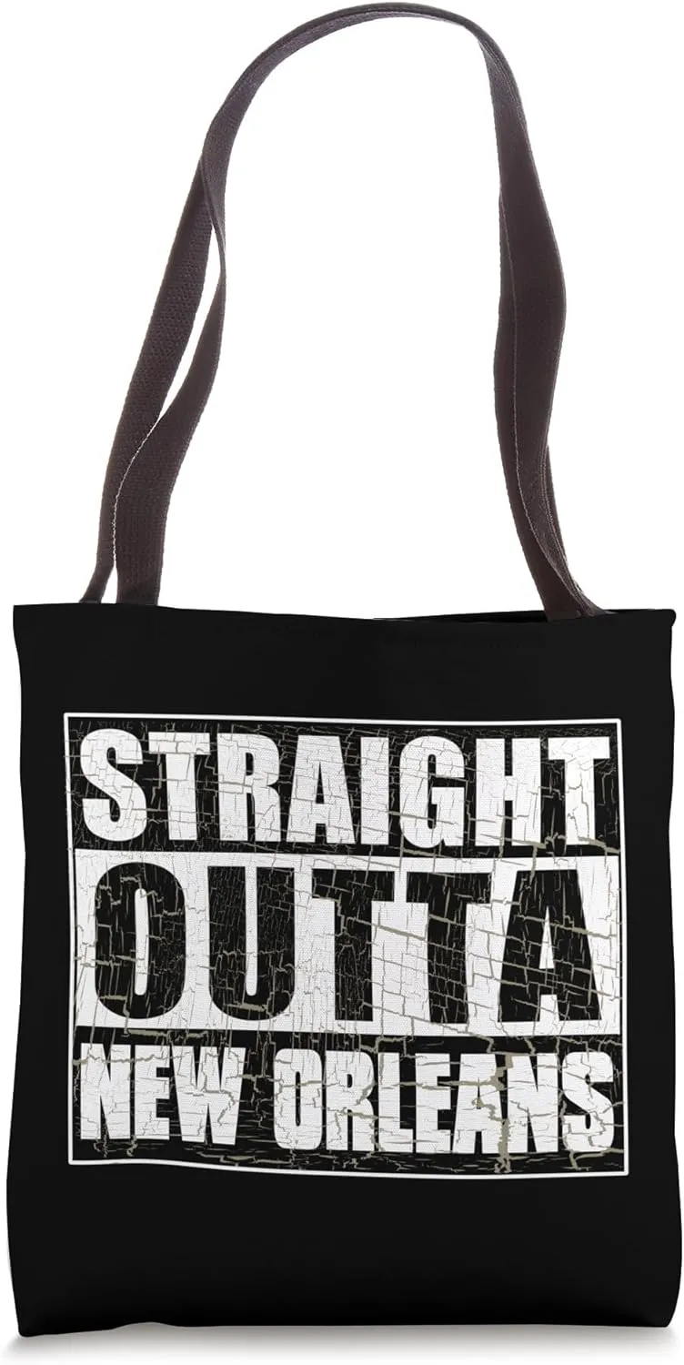 Vintage New Orleans Straight Outta New Orleans Hometown Tote Bag