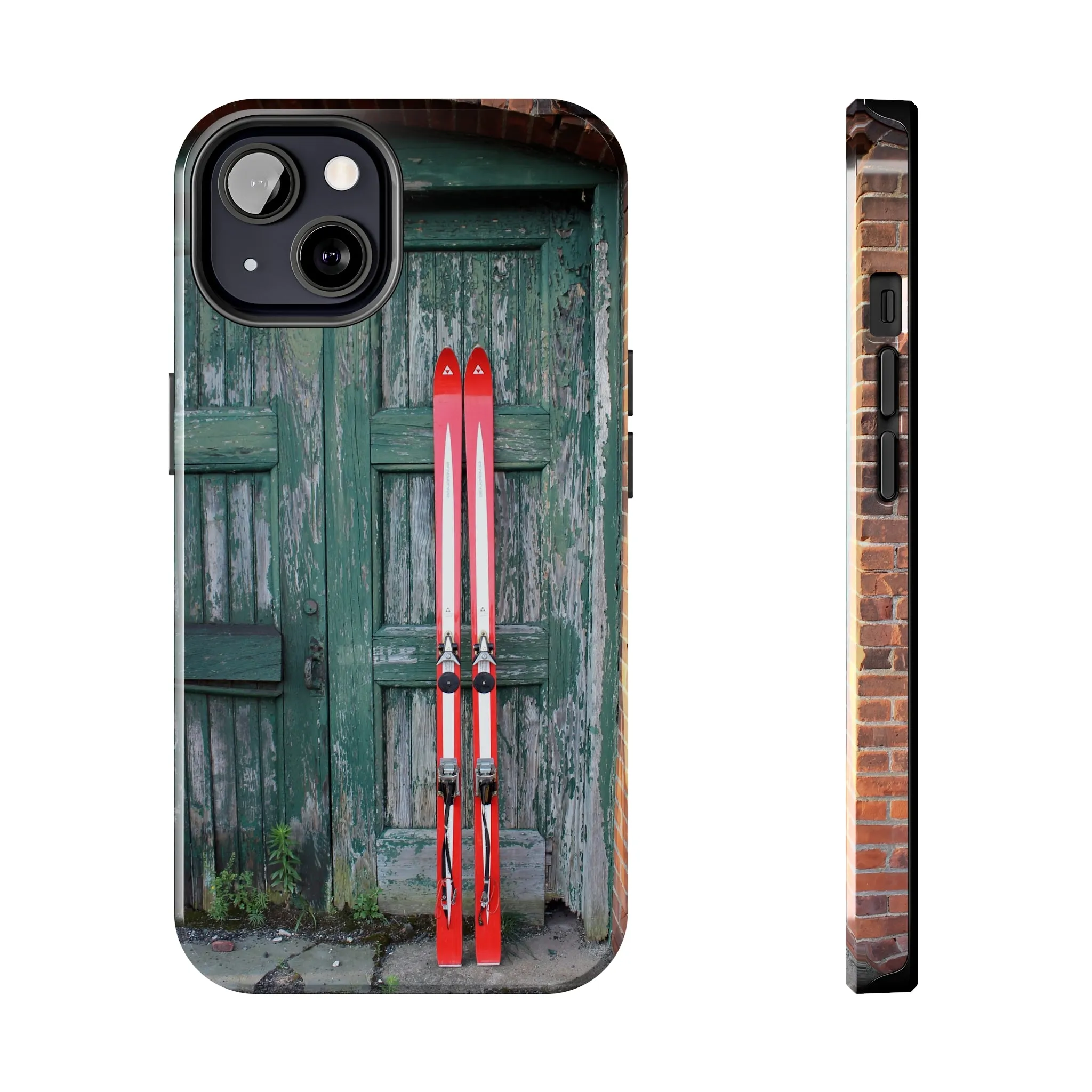 Vintage Red Skis - Tough Phone Case, Case-Mate