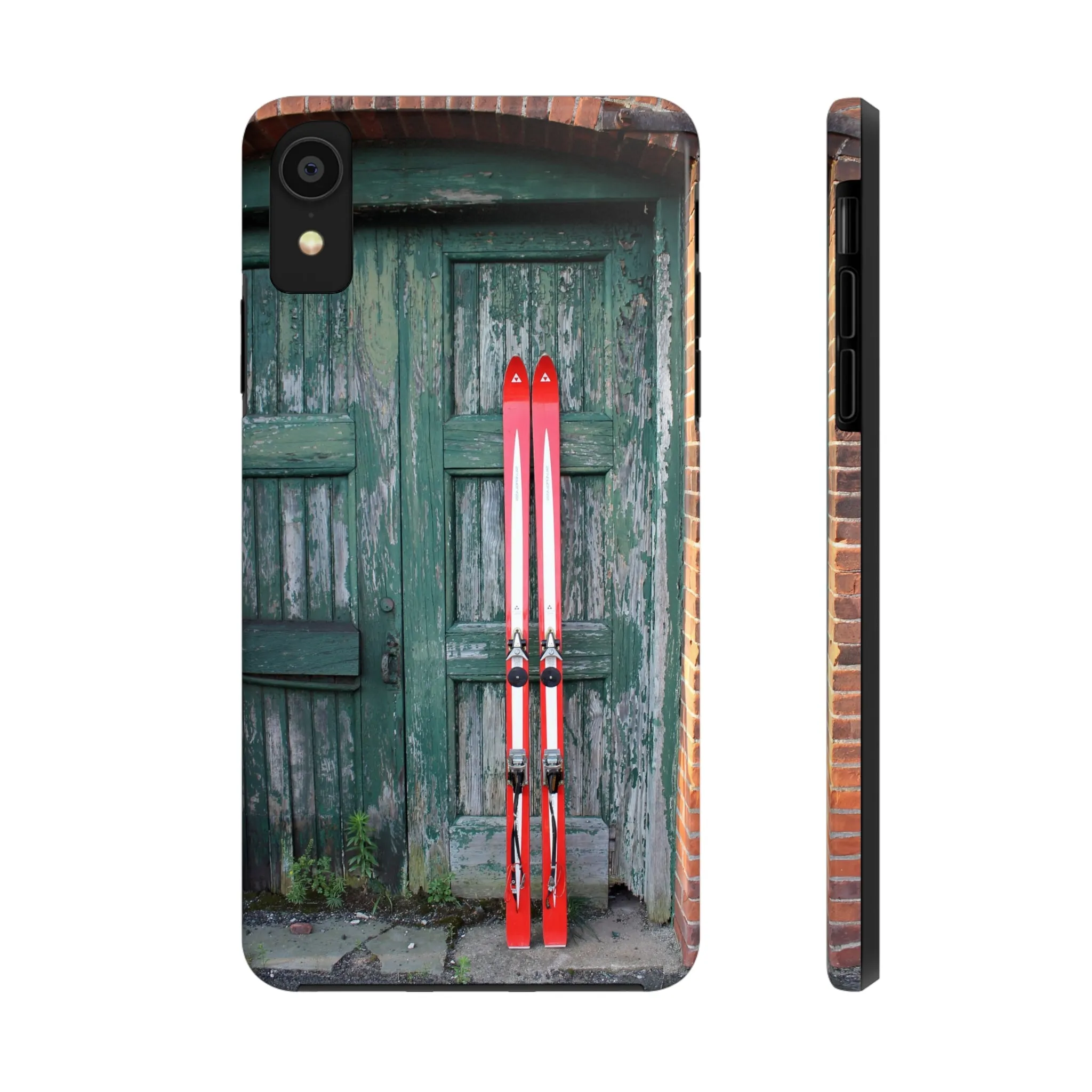 Vintage Red Skis - Tough Phone Case, Case-Mate