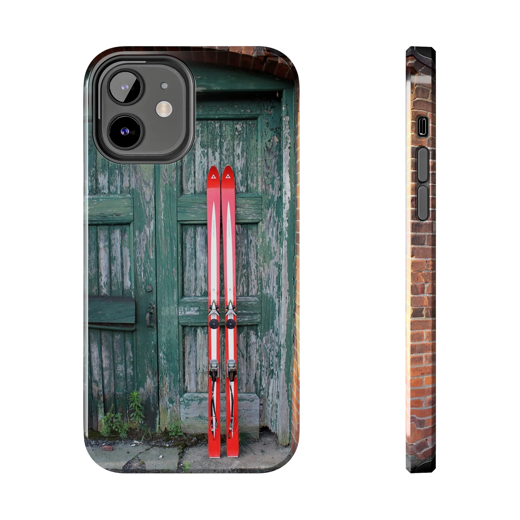 Vintage Red Skis - Tough Phone Case, Case-Mate