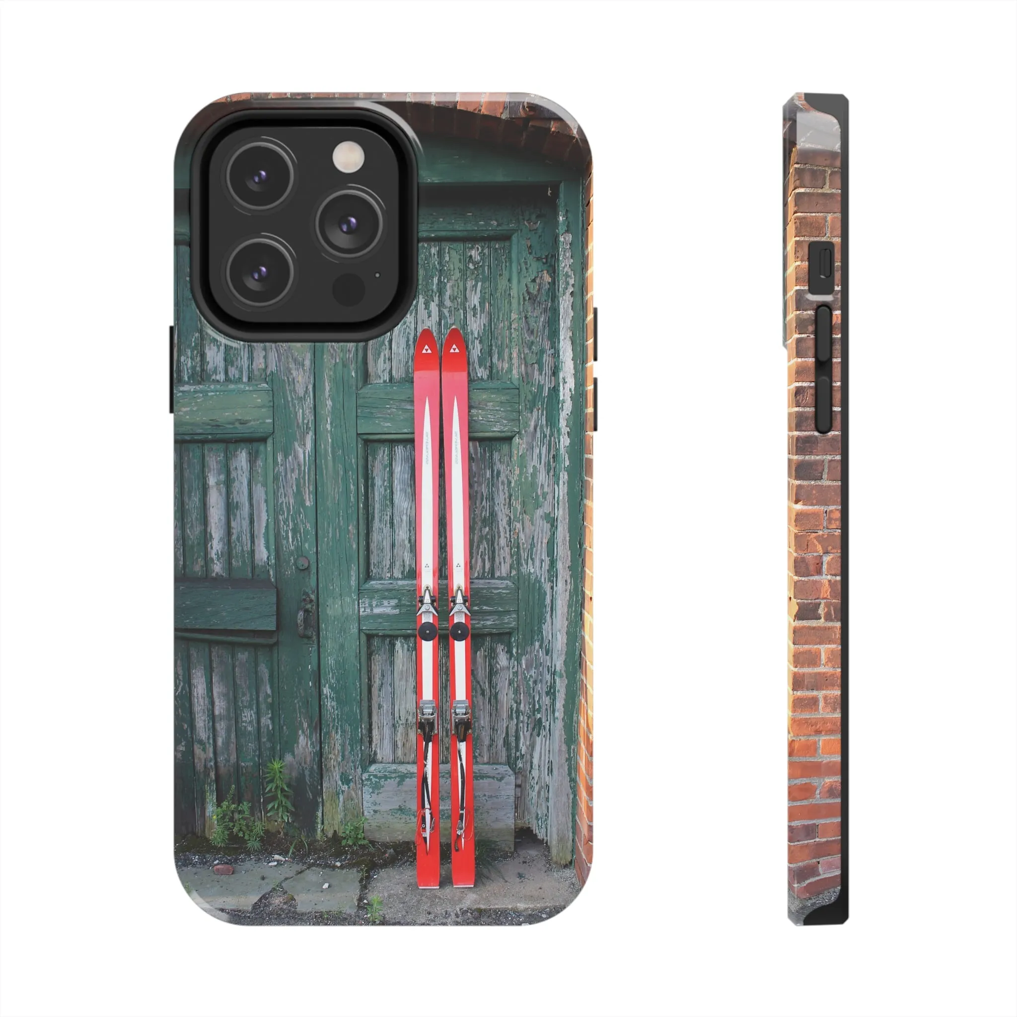 Vintage Red Skis - Tough Phone Case, Case-Mate