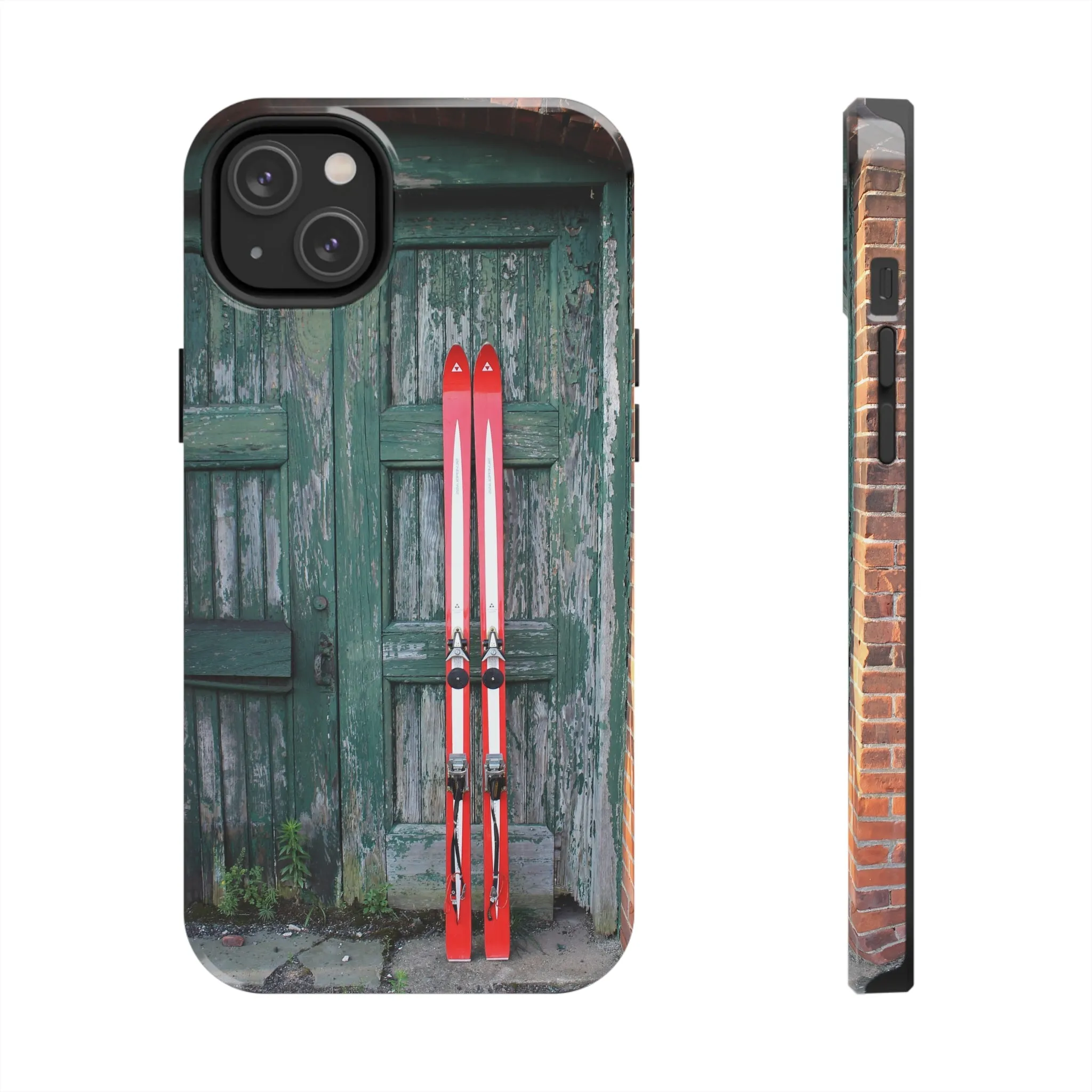 Vintage Red Skis - Tough Phone Case, Case-Mate