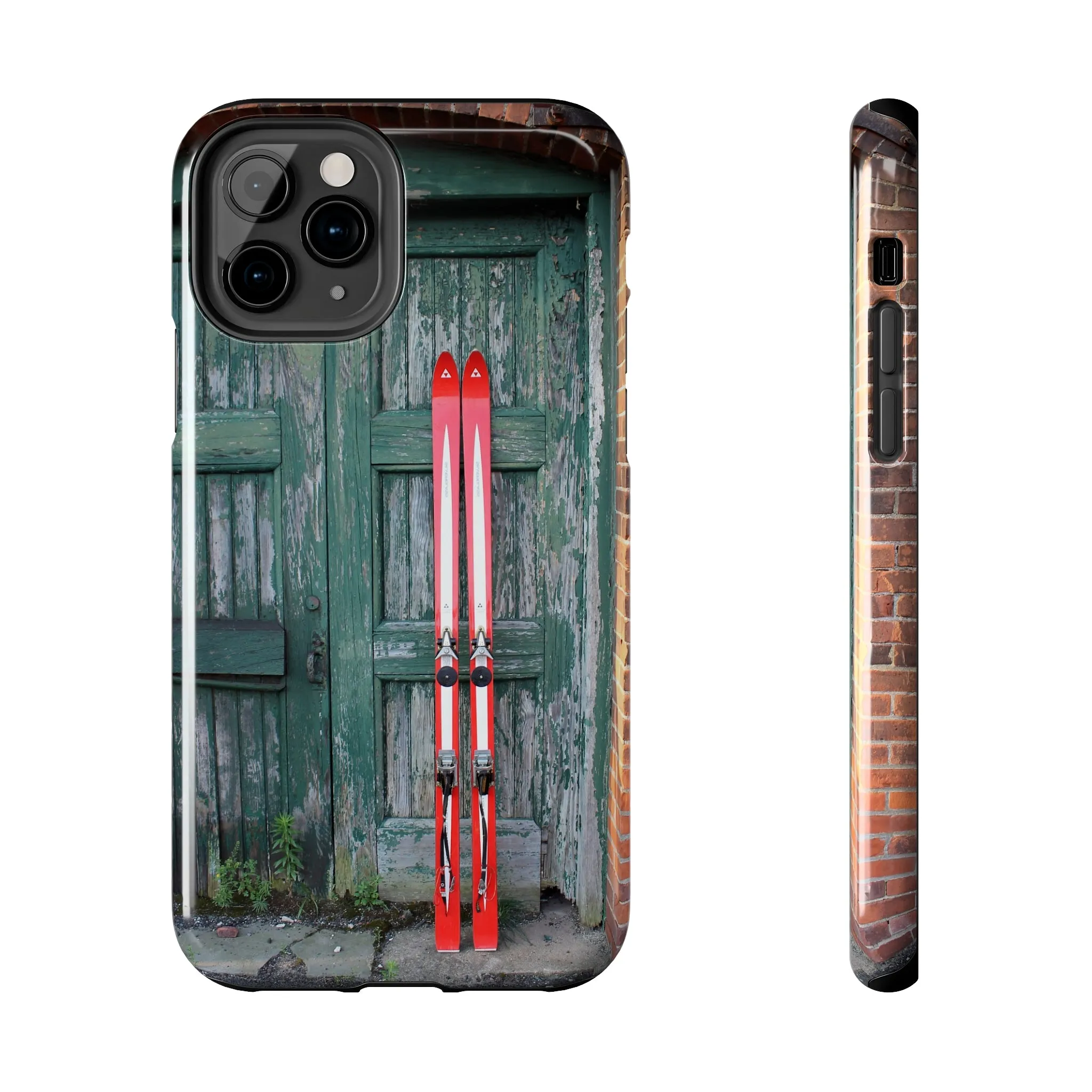 Vintage Red Skis - Tough Phone Case, Case-Mate