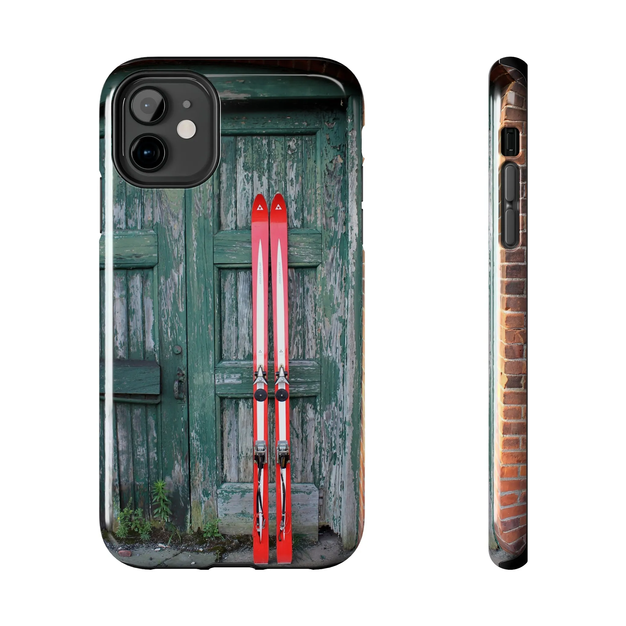 Vintage Red Skis - Tough Phone Case, Case-Mate