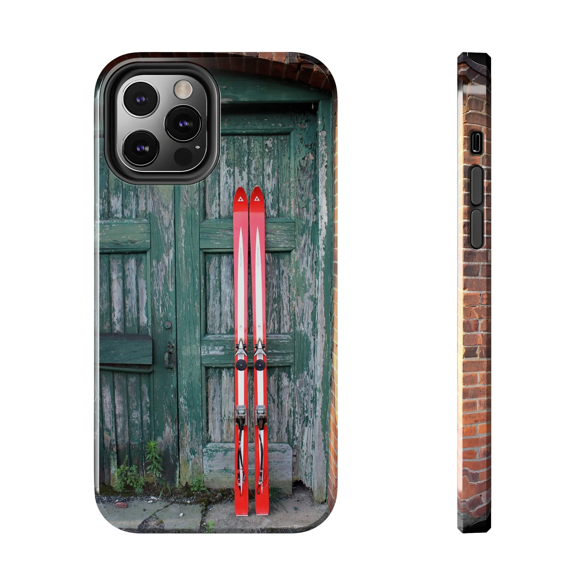 Vintage Red Skis - Tough Phone Case, Case-Mate