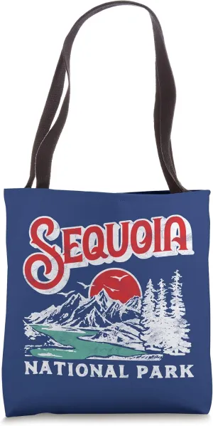 Vintage Sequoia National Park 80s California Retro Tote Bag