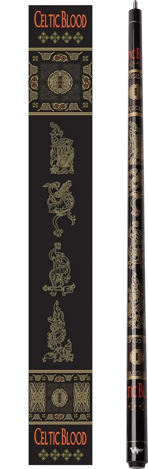 Viper Underground 58" 2-Piece Billiard/Pool Cue, Celtic Blood