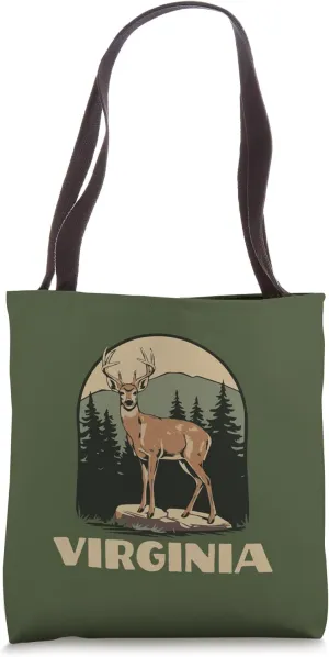 Virginia White Tail Stag Deer Hunting Tote Bag