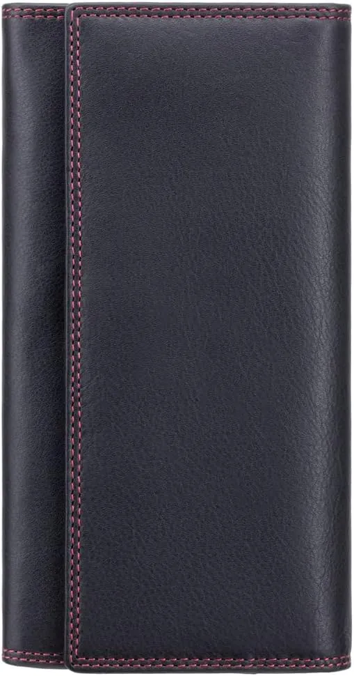 Visconti Cd21 Quality Soft Leather Wallet/Purse/Clutch/Holder Black/Red