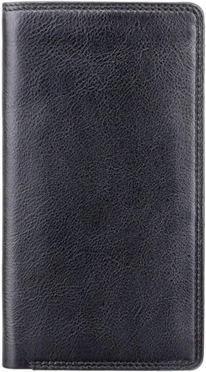 Visconti Heritage-12 Soft Leather Checkbook Wallet (Brown) (Black)