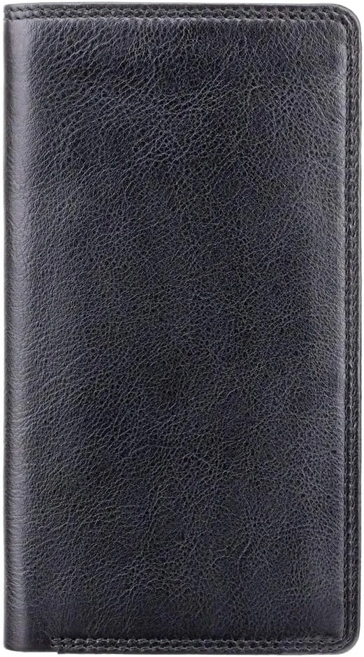Visconti Heritage-12 Soft Leather Checkbook Wallet (Brown) (Black)
