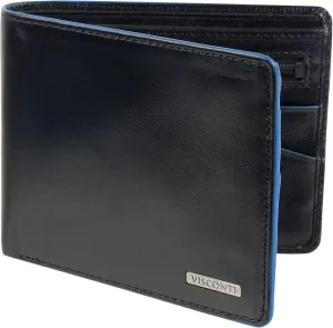 Visconti Leather Alps Range Men's Wallet, Black, One Size, Classic