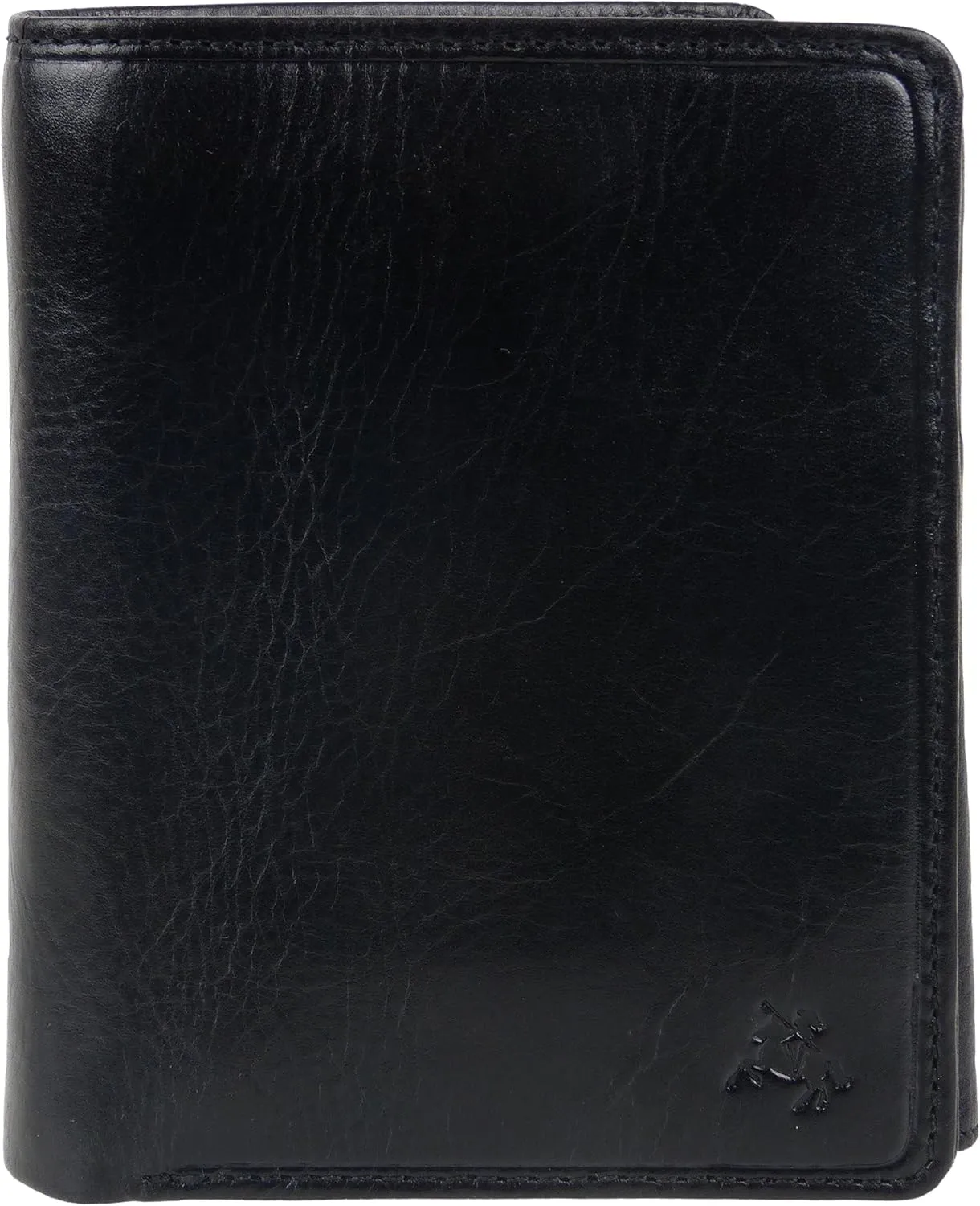 Visconti Men's Italian Leather Stylish Rfid Protected Tri-Fold Wallet Onesize Black