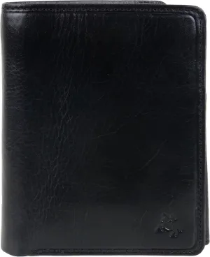 Visconti Men's Italian Leather Stylish Rfid Protected Tri-Fold Wallet Onesize Black