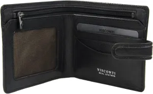 Visconti Tuscany 41 Secure RFID Blocking Genuine Leather Wallet (Black)