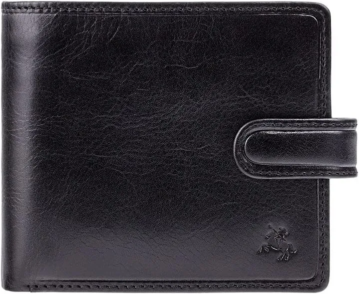 Visconti Tuscany 42 Secure RFID Blocking Genuine Leather Wallet Black