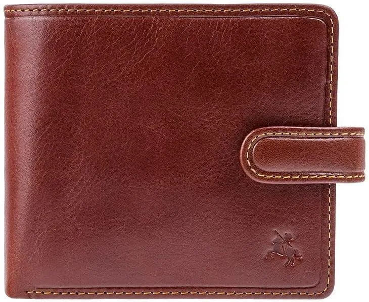 Visconti Tuscany 42 Secure RFID Blocking Genuine Leather Wallet Tan