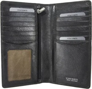 Visconti Tuscany 45 Secure RFID Blocking Genuine Leather Wallet Black