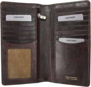 Visconti Tuscany 45 Secure RFID Blocking Genuine Leather Wallet Brown