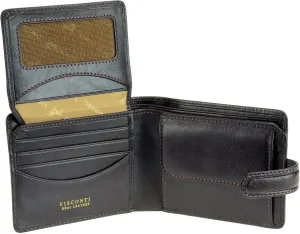 Visconti Tuscany 48 Secure RFID Blocking Genuine Leather ID Wallet (Brown)