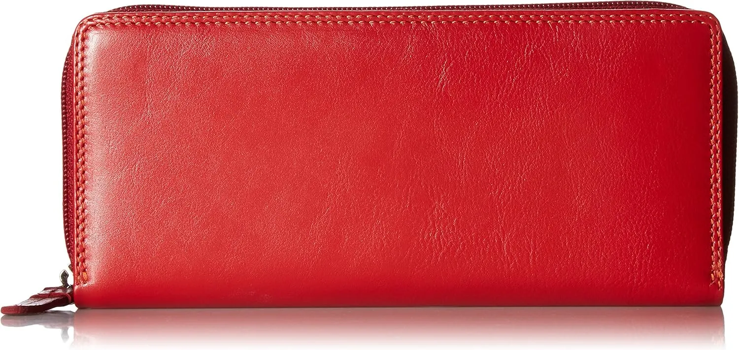 Visconti Women's Rb55 Leather Purse Red Multicolor