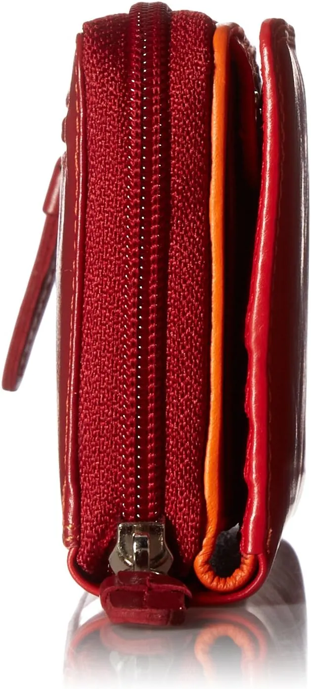 Visconti Women's Rb55 Leather Purse Red Multicolor