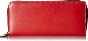 Visconti Women's Rb55 Leather Purse Red Multicolor