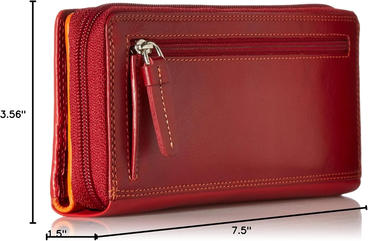 Visconti Women's Rb55 Leather Purse Red Multicolor