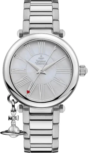 Vivienne Westwood Mother Orb Ladies Quartz Watch with Silver Dial and Silver Stainless Steel Bracelet VV006PSLSL