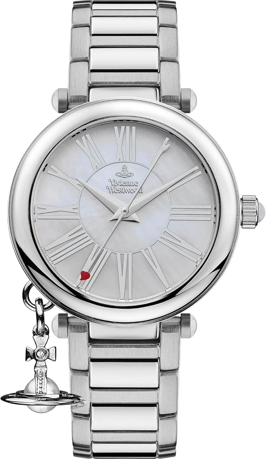 Vivienne Westwood Mother Orb Ladies Quartz Watch with Silver Dial and Silver Stainless Steel Bracelet VV006PSLSL