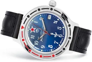 Vostok | Komandirskie Submarine Commander Russian Automatic Self-Winding Military Wrist Watch |Model 921289 Leather Band B®
