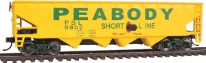 Walthers Trainline 40' 4-Bay Offset Hopper Peabody Short Line #6802